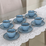 Jogo de 6 Xícaras de Chá com Pires Bio Breeze 170ml