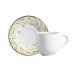 Jogo 6 Xicaras de Café com Pires Verde Arabesco 90ml