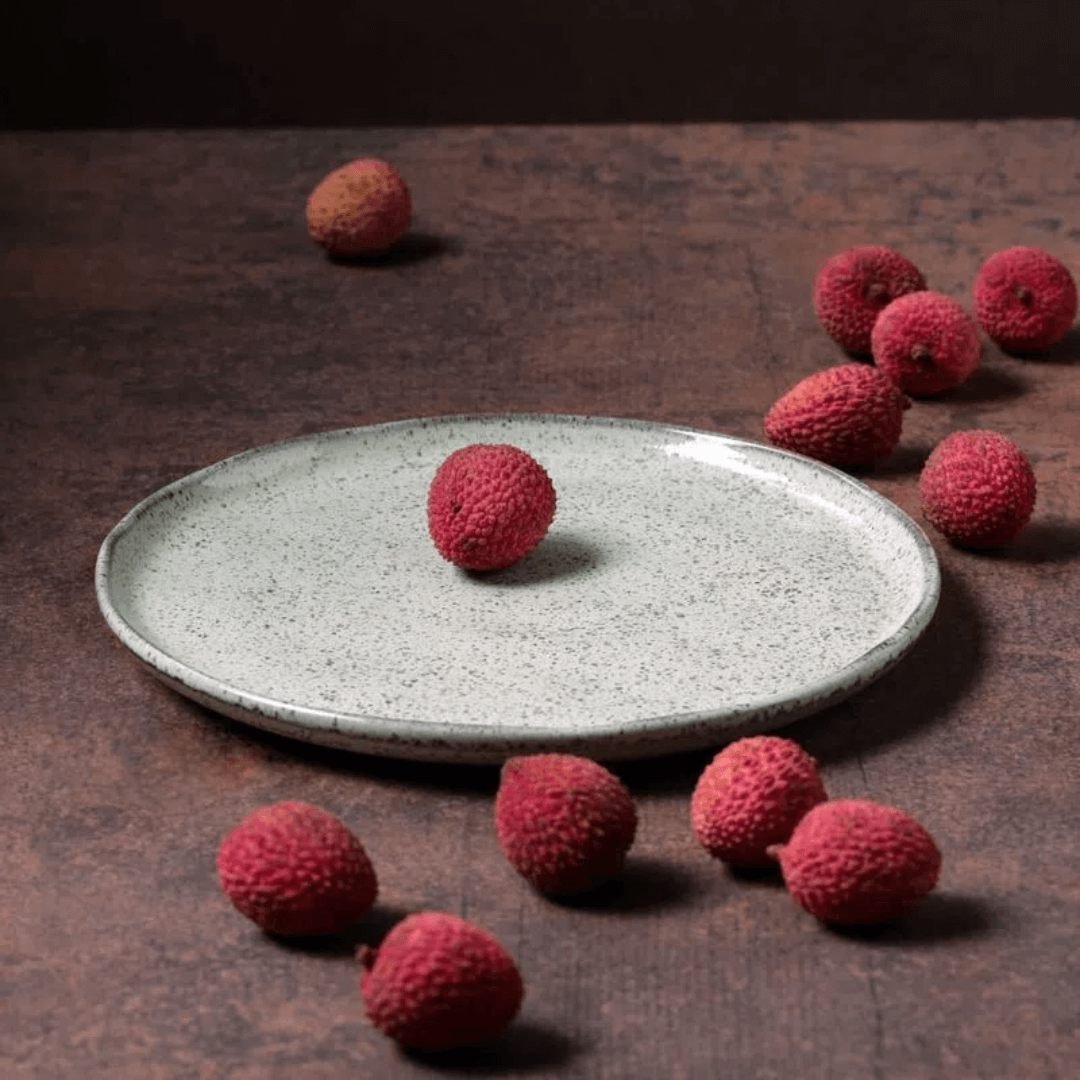 Prato para alimentos branco baunilha e pistache