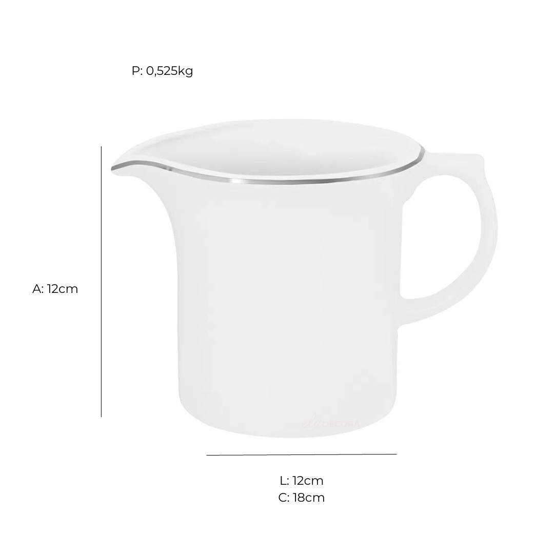 Leiteira de Porcelana Isabel 600ml
