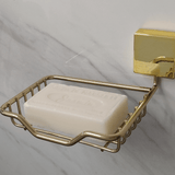 Saboneteira Aramada de Parede Fixação Parafuso Dourado