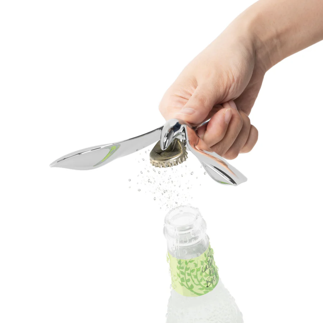 Abridor De Garrafas Drinking Buddy Titanium Pássaro Cromado