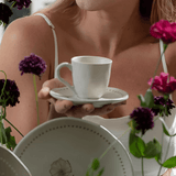 Jogo 6 Xícaras de Café com Pires Orgânico Amana 120ml