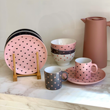 Prato em Cerâmica Coração Rosa 20,5cm