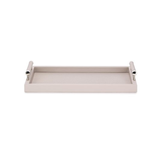 Bandeja Retangular em MDF e PU Cinza P 46cm