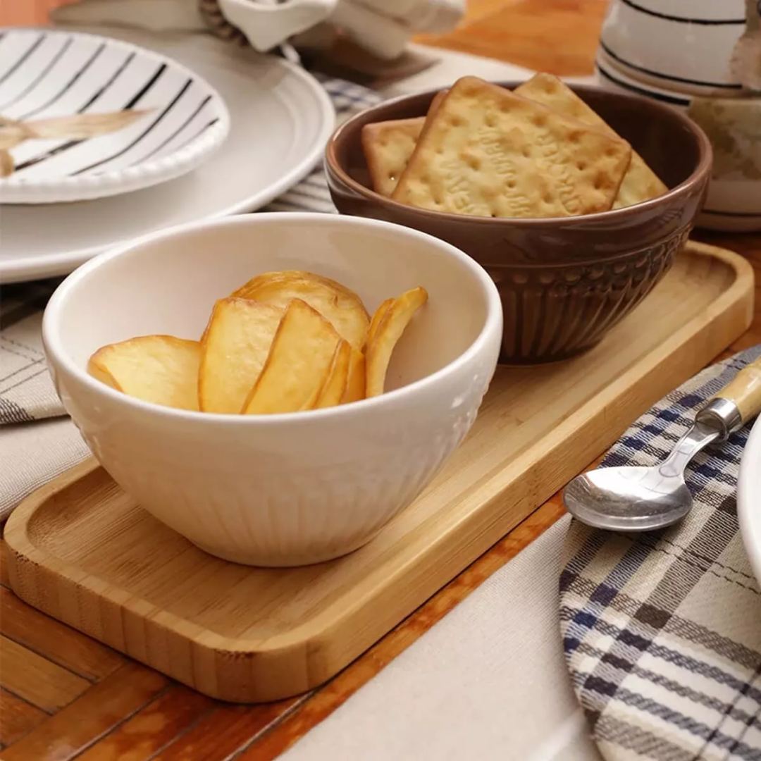 Bandeja Retangular Hire de Bambu 20cm