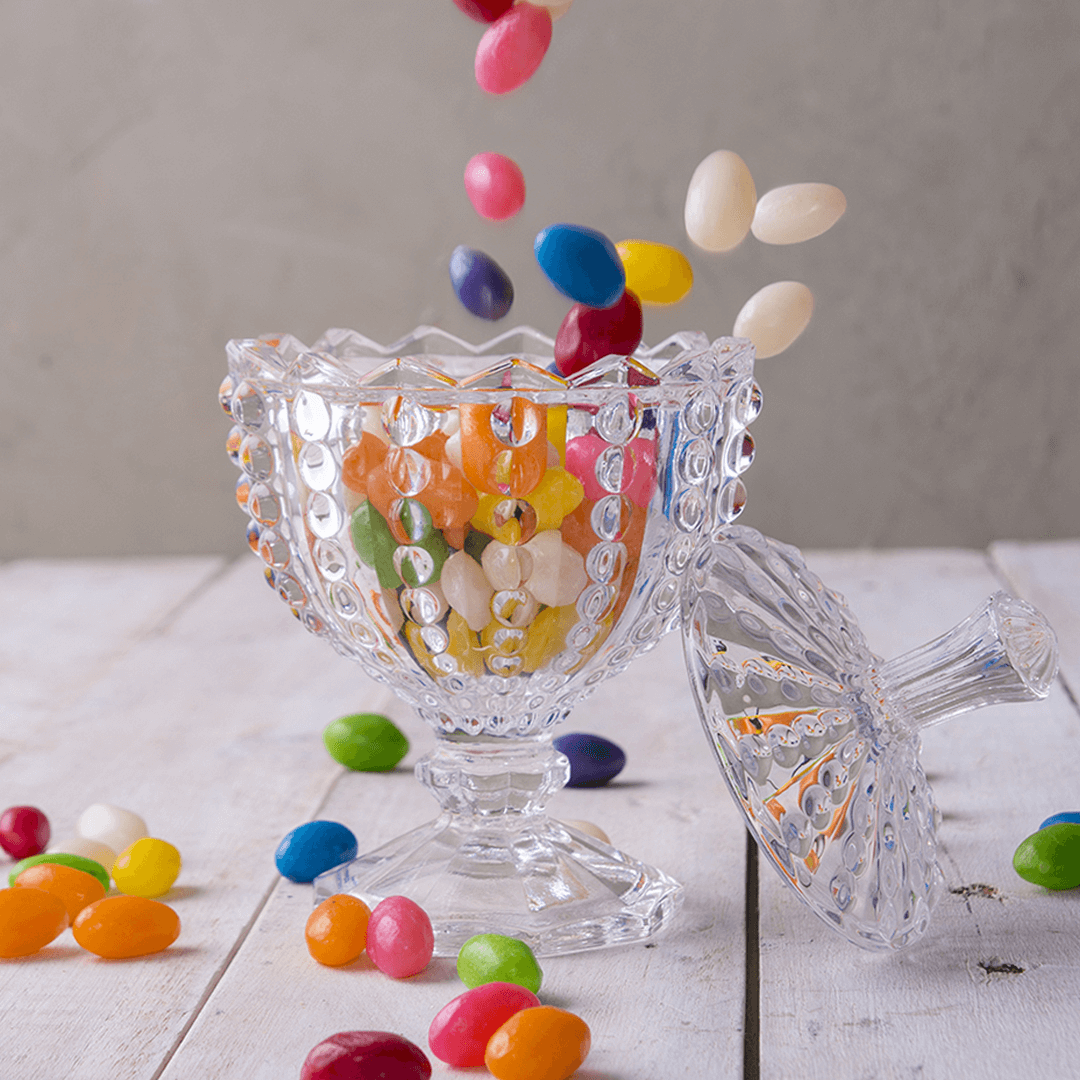 Mini Bomboniere com Pé de Cristal Bolhas 9,5cm