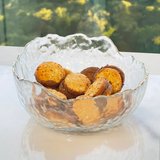 Bowl Cristal de Chumbo Martelado com Borda Dourada Taj 13cm