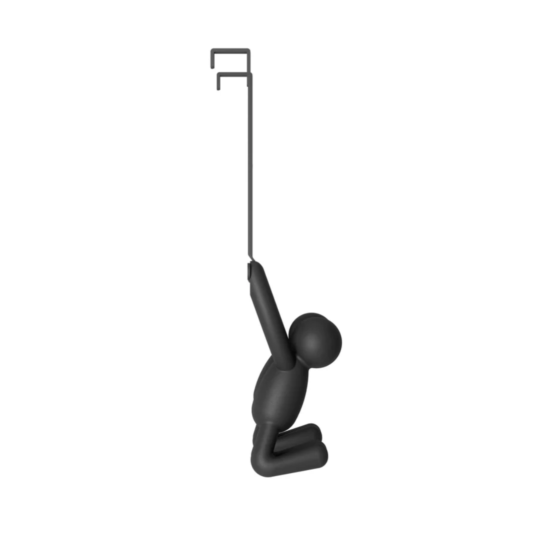 Suporte Cabideiro de Porta Buddy Preto