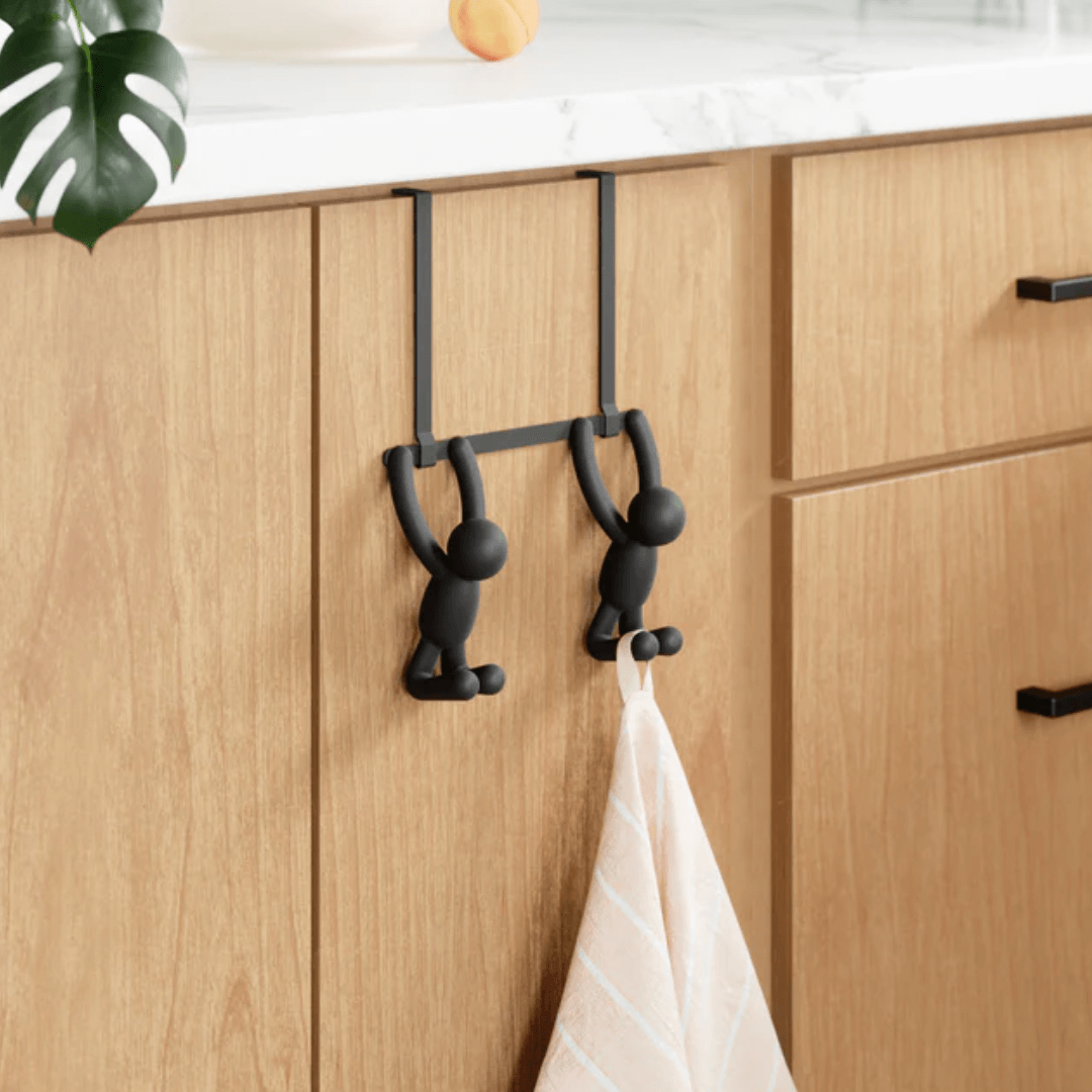 Suporte Cabideiro de Porta Buddy Preto
