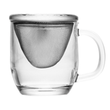 Caneca 330ml com infusor encaixado e tampa para chás e bebidas quentes