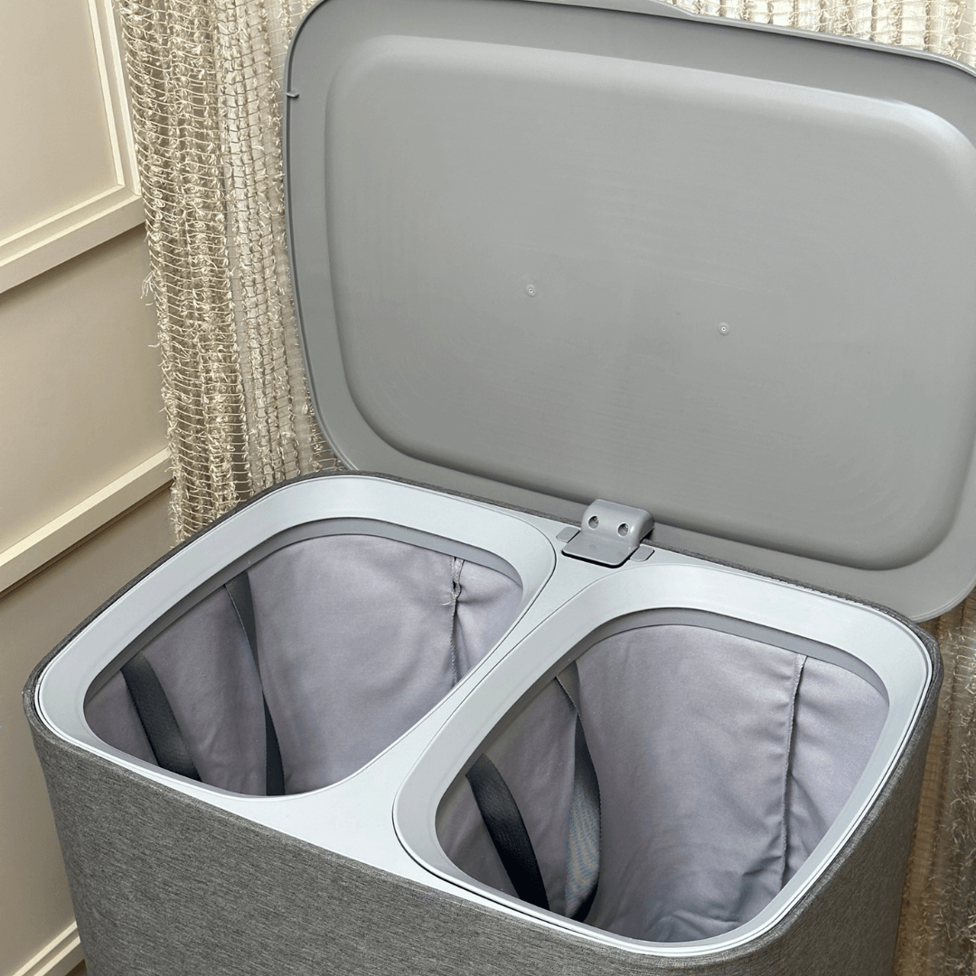 Detalhes Cesto Duplo Cinza Premium