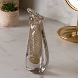 Figura de Nossa Senhora de Vidro Dourado 12cm