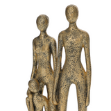 Detalhes aproximados da escultura familia