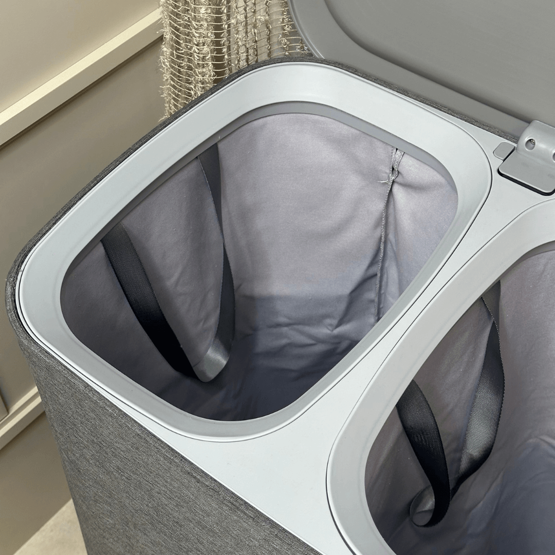 Detalhes internos Cesto Duplo Cinza Premium