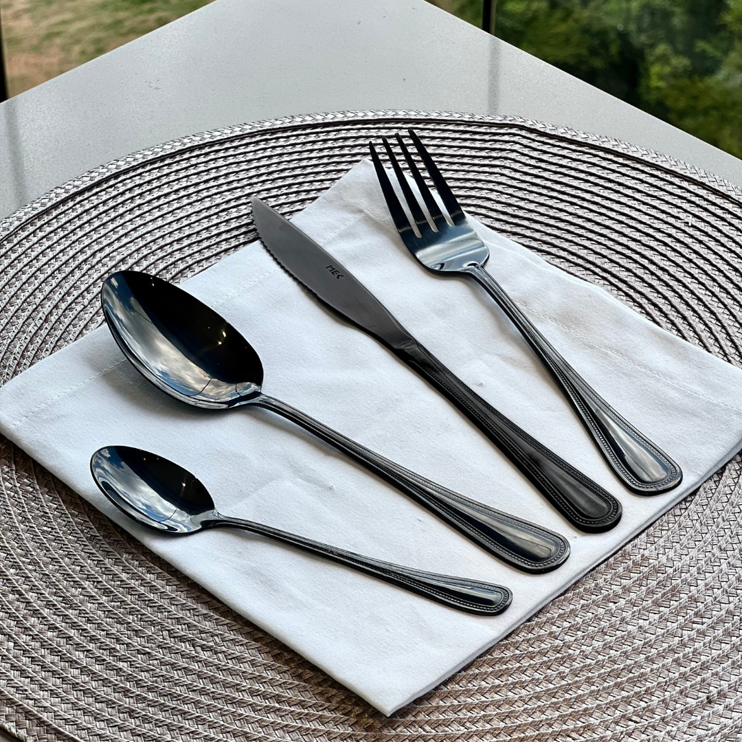 Faqueiro 24 Peças Sicilia em Aço Inox Preto