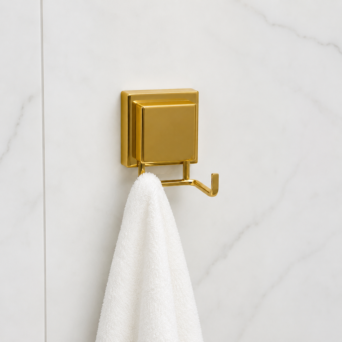 Gancho Duplo com Ventosa Dourado