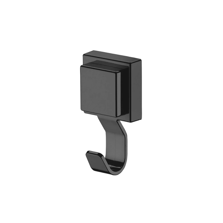 Gancho toalha ventosa design preto com acabamento fosco