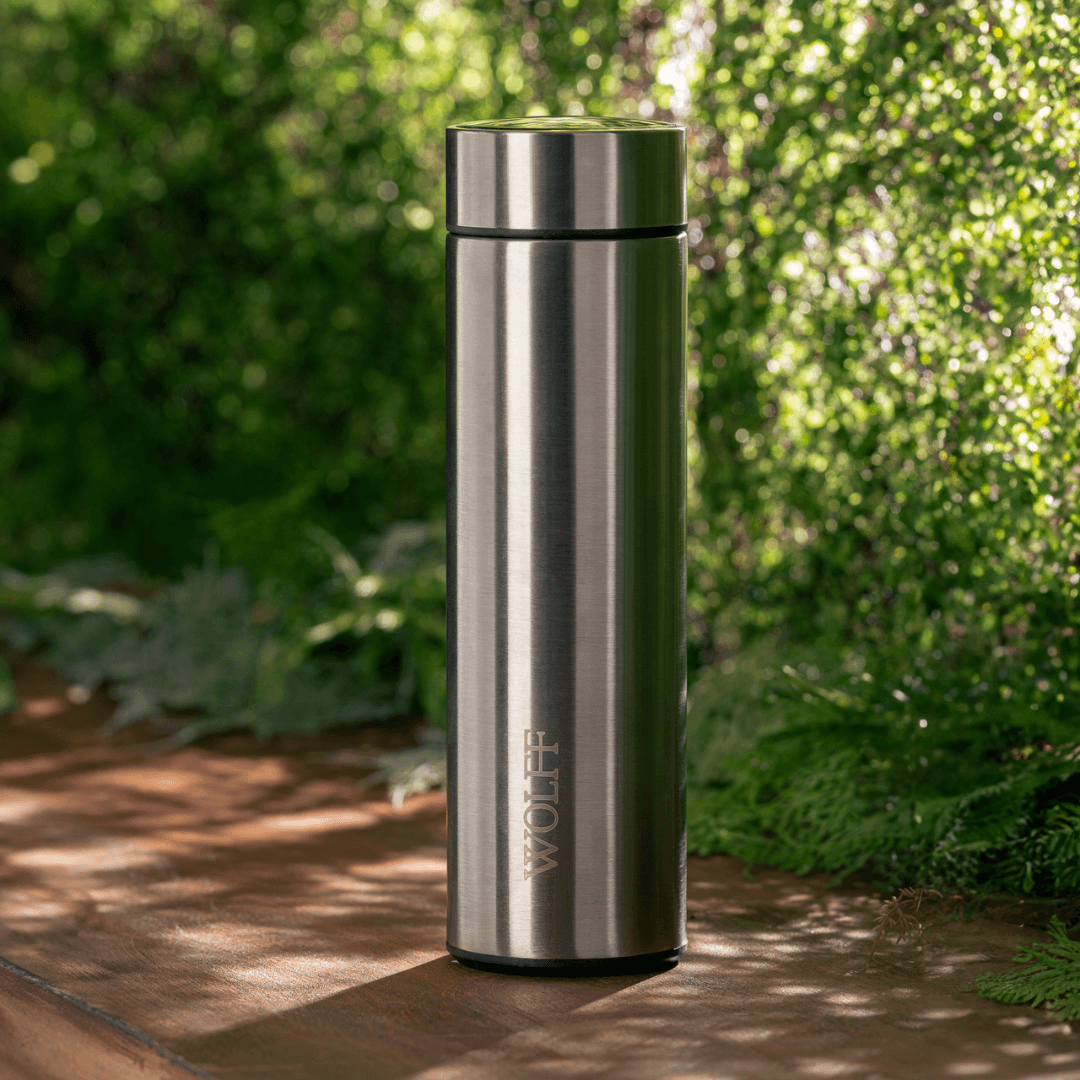 Garrafa Térmica Aço Inox com Termômetro em Led 500ml