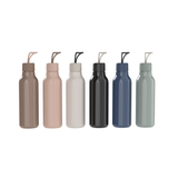 Conjunto de garrafas térmicas nas cores branco, rosa, bege, preto, azul e verde