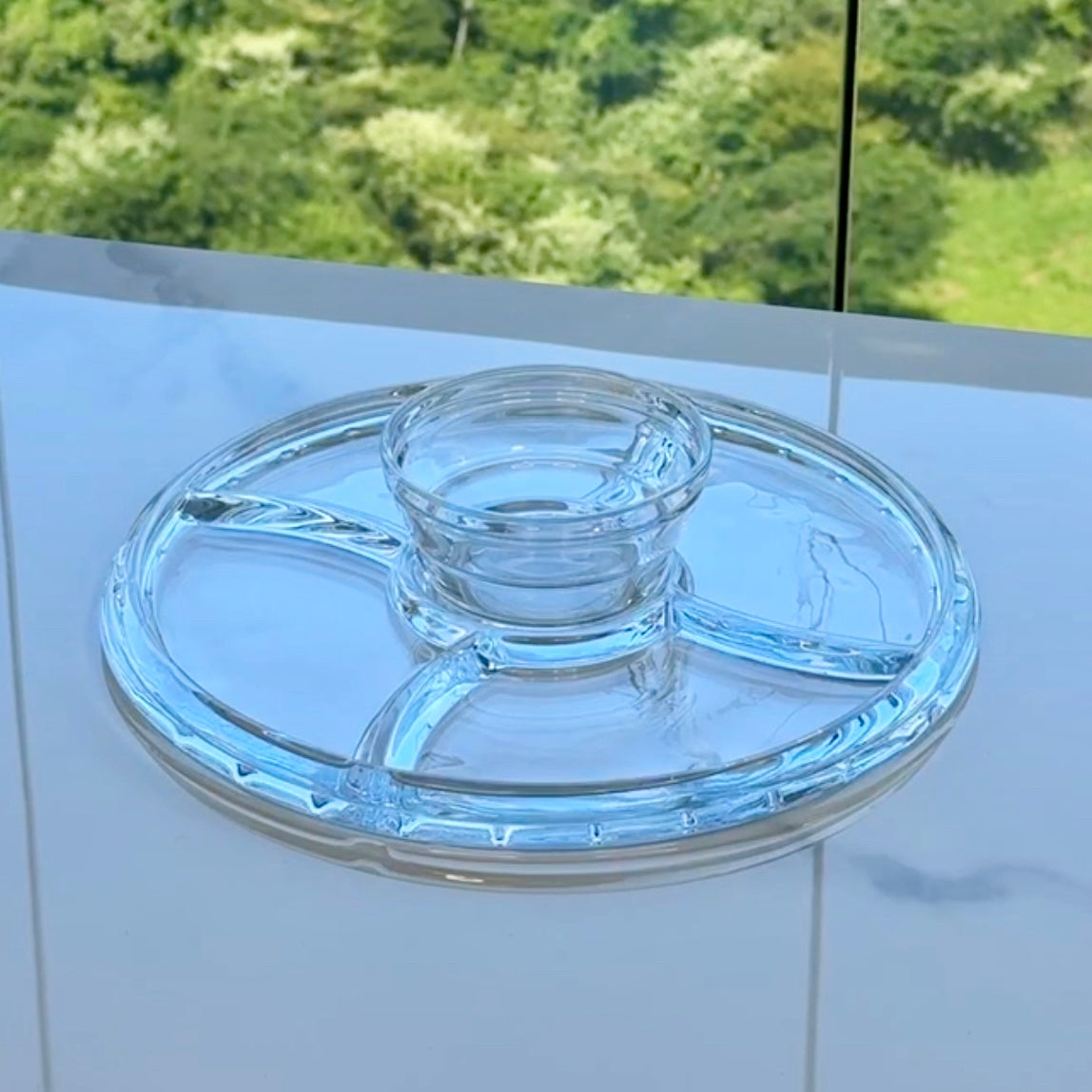 Boleira 6 em 1 de Vidro com Tampa Clássica 30,7cm