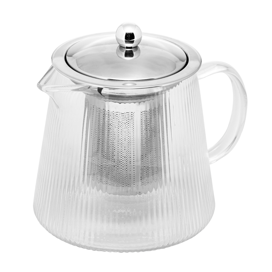 Chaleira 750ml com infusor metálico visível no interior