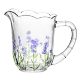 Jarra hand painting lavanda vista frontal com detalhes florais