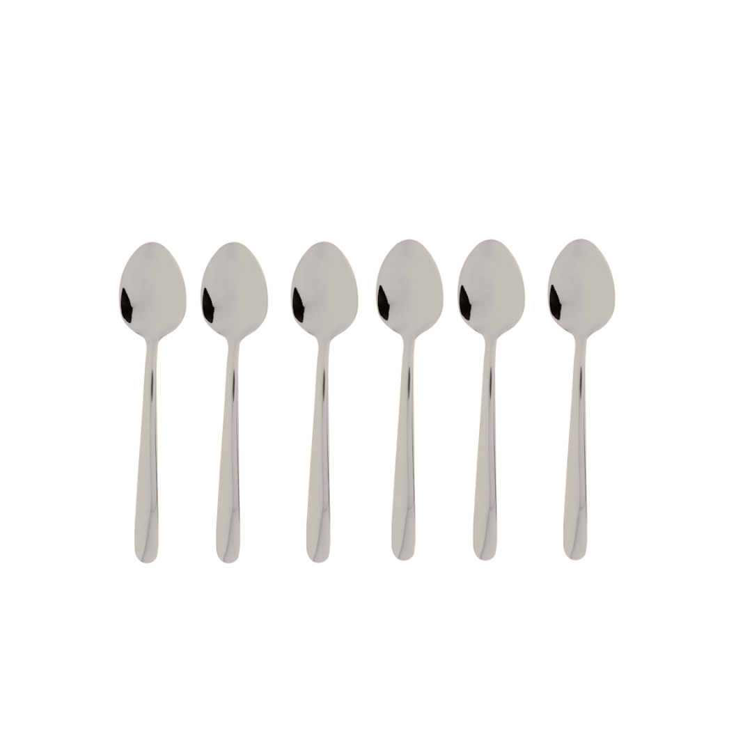Jogo 6 Colheres para Café Viena Aço Inox 11cm