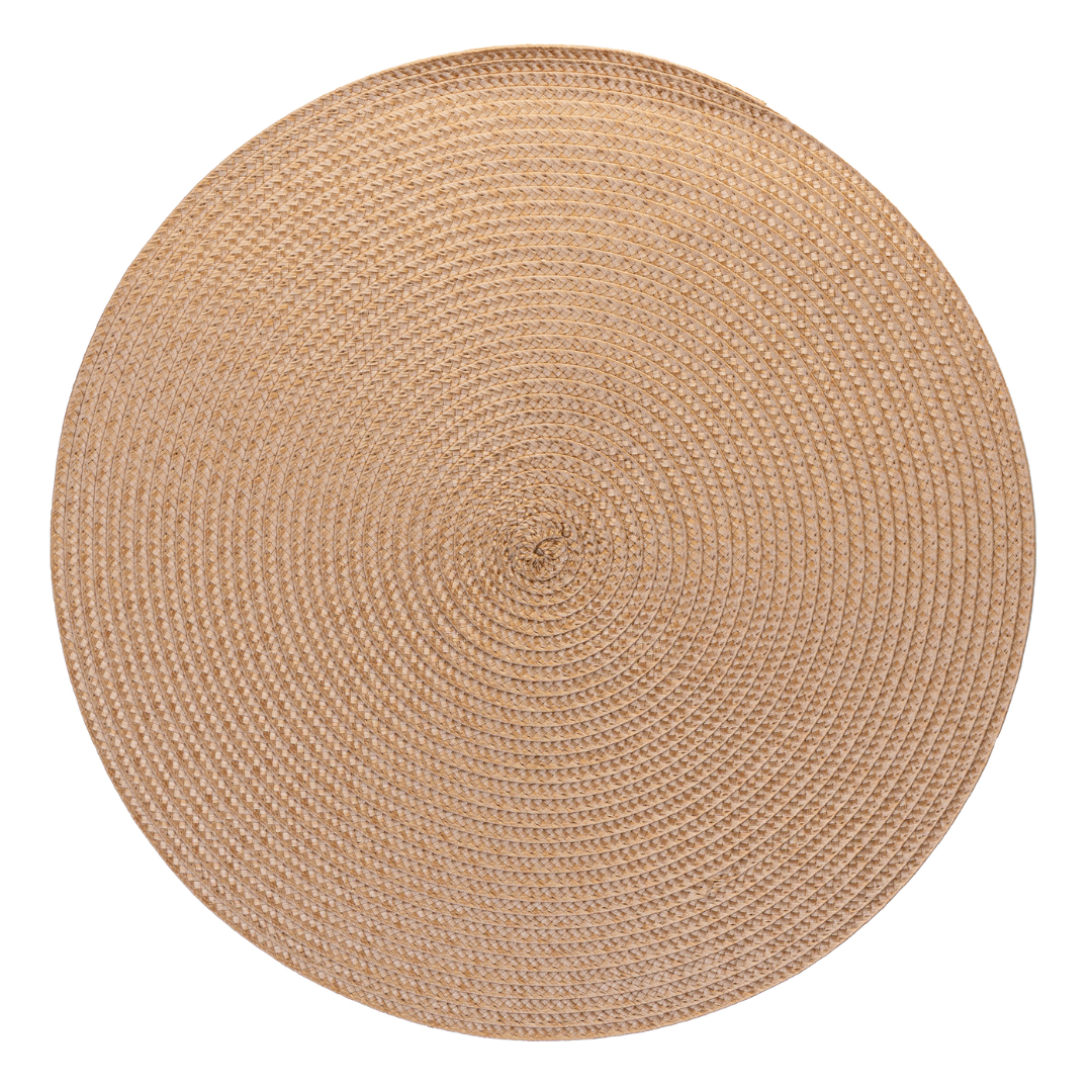 Jogo Americano Redondo Poliester Fresno Mostarda 38cm