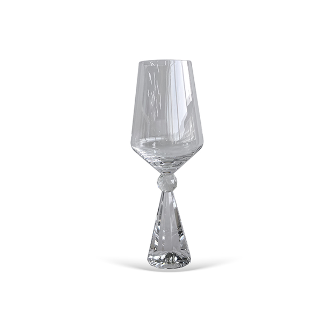 Jogo 6 Taças Base Cristal para Vinho Transparente 595ml 