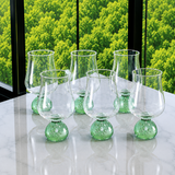 Jogo 6 Taças Base Esfera para Vinho Verde e Transparente 440ml  na bancada