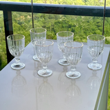 Jogo 6 Taças de Vidro Cristalle na bancada