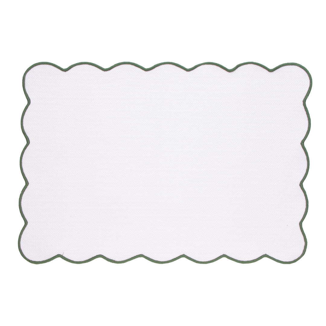 Jogo Americano Retangular Cloud Poliester Branco