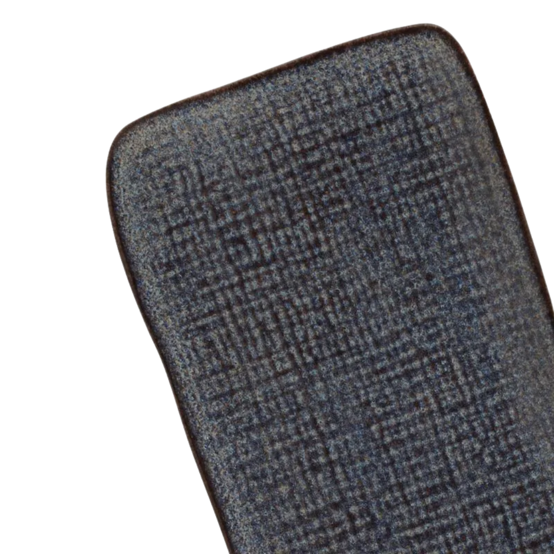 Travessa Retangular Média Juta Titanium 27cm
