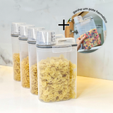 Kit 5 Potes Herméticos com Copo Medidor 2,5 Litros