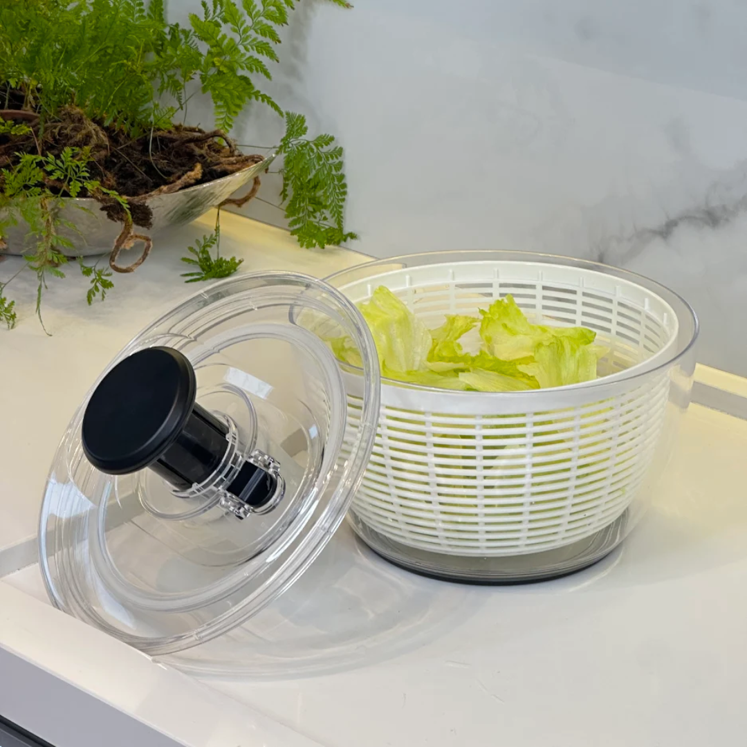 Lava e Seca com salada no cesto