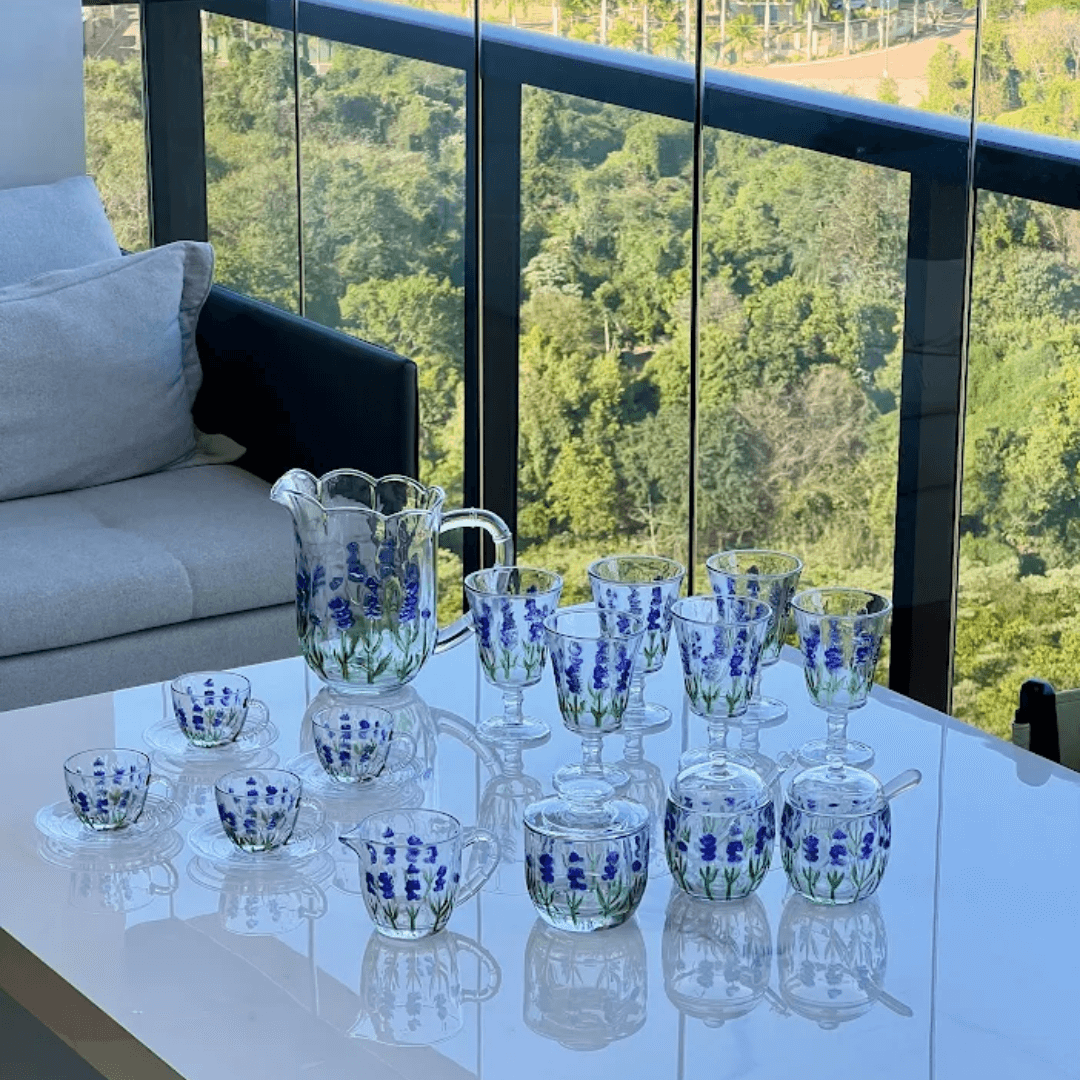 Xícara de Café com Pires Lavanda 80ml
