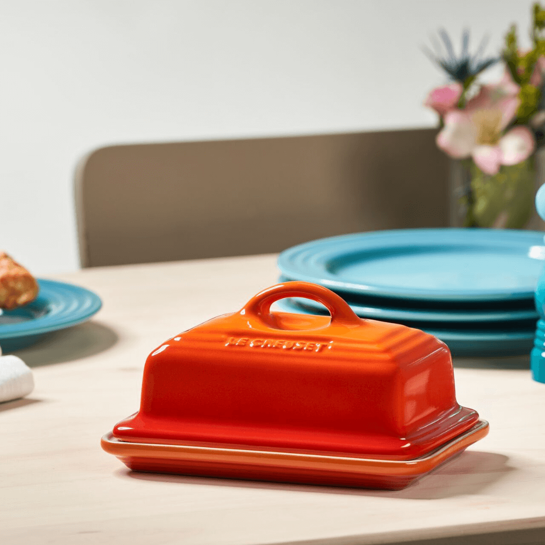 Manteigueira Cerâmica Laranja 17cm Le Creuset
