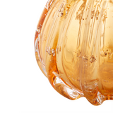 Vaso Murano Trouxinha de Vidro Italy Âmbar e Dourado 13cm