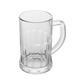 Caneca Frankfurt 600ml vazia com alças e fundo grosso em vidro