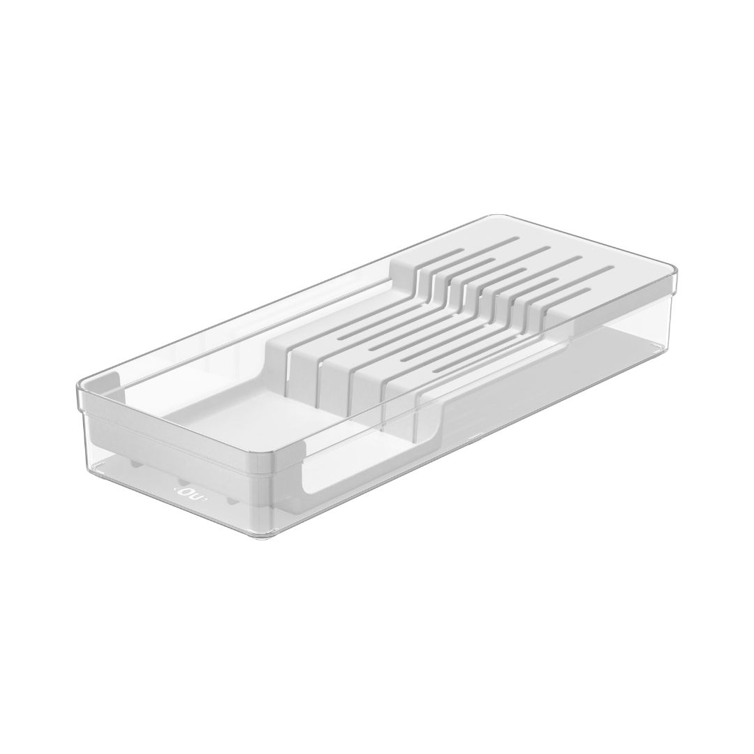 Organizador de Facas Clear Branco