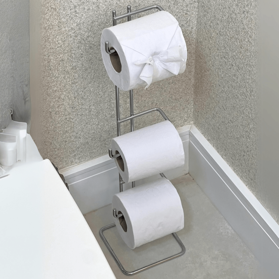 Suporte Para Papel Higiênico 3 Rolos Aço Cromado