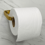 Porta Papel Higiênico Aço Piatina Fixação Parafuso Dourado