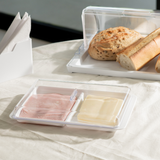 Porta Frios Duplo Break com presunto e queijo na mesa