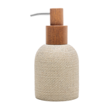 Porta Sabonete Líquido em Poliresina Linen Bege 250ml