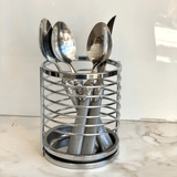 Suporte para Utensílios e Talheres Luxo Aço Cromado