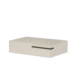 Caixa Decorativa em MDF e PU Marrom 30,5cm G