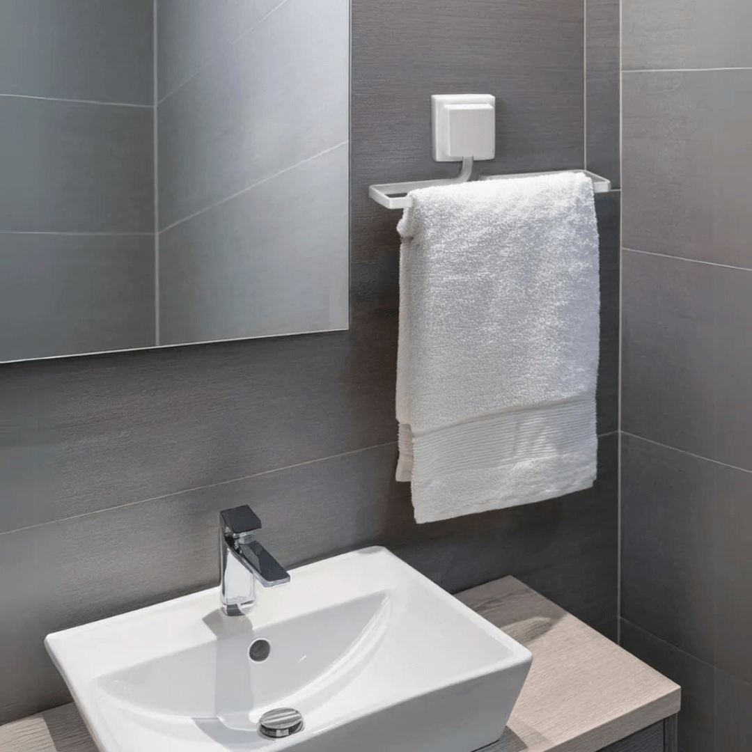 Porta Toalha de Rosto em Piatina 3M Branco