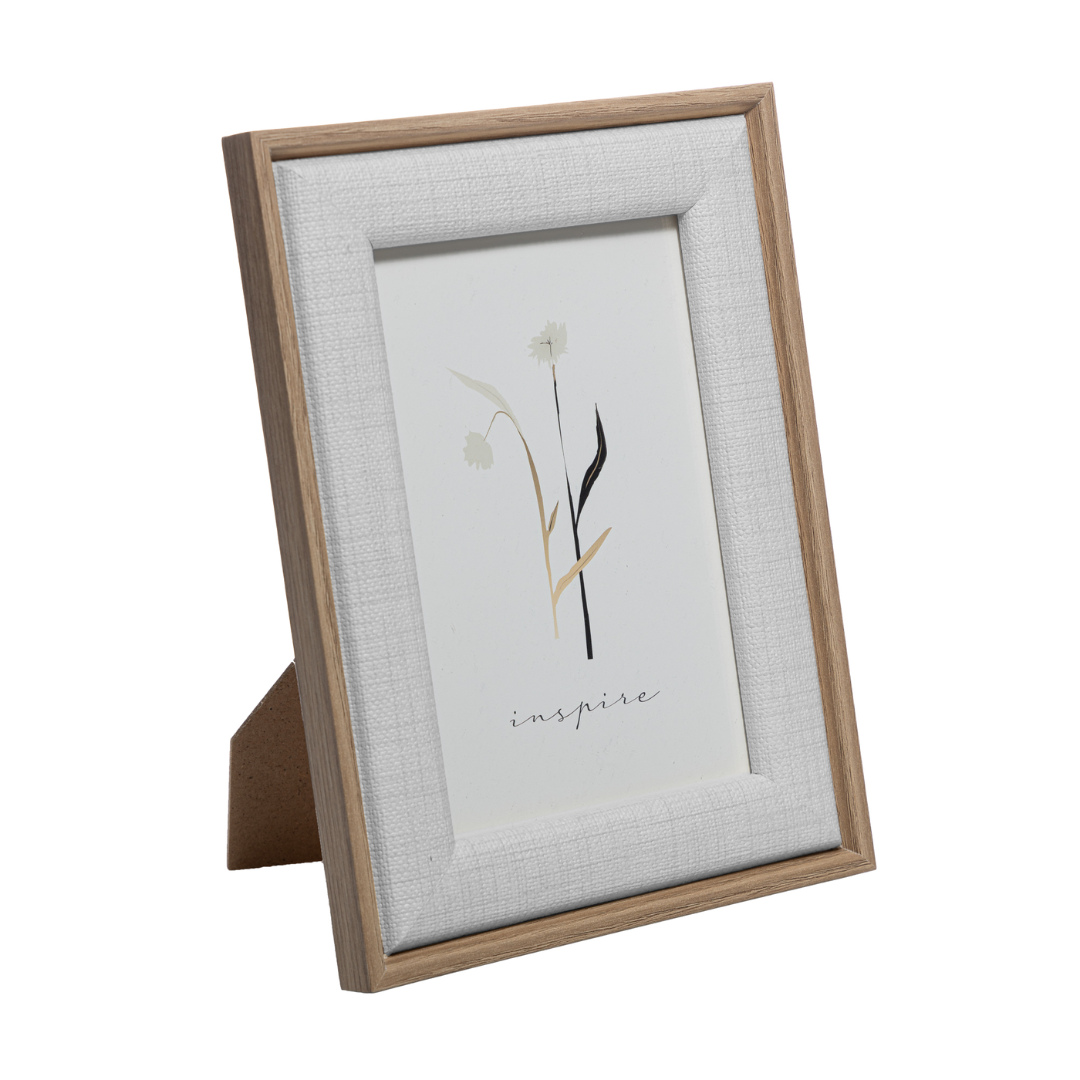 Porta Retrato em MDF e Vidro Branco 10cmx15cm