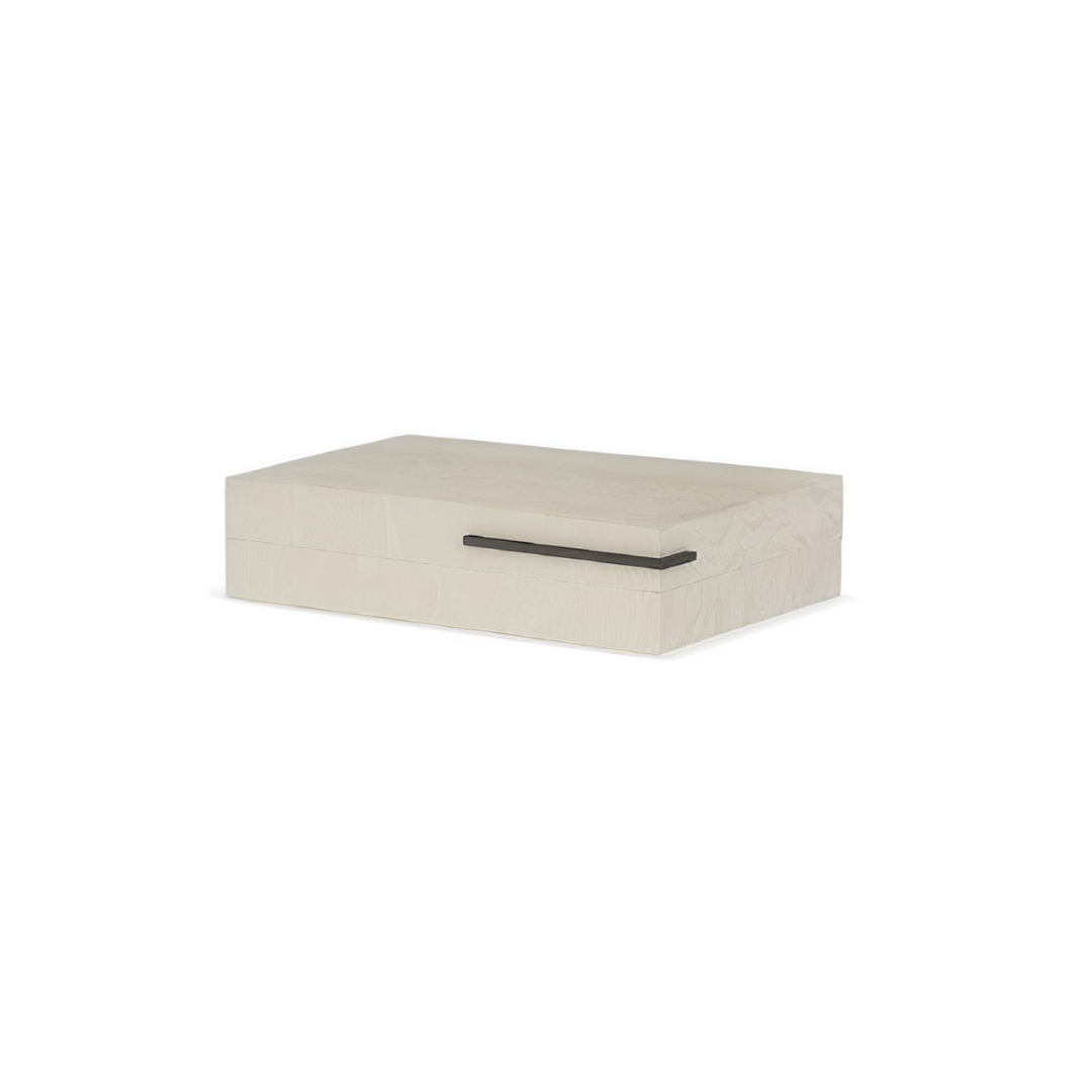 Caixa Decorativa em MDF e PU Marrom 23,5cm P